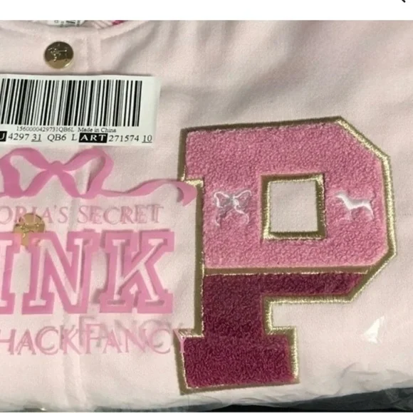 🎀🌸🩷🎀 VS LOVE SHACK FANCY VARSITY JACKET🎀🌸🩷🎀 - Picture 2 of 6